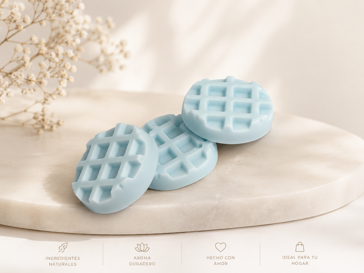 Waffles Aromáticos Ropa Limpia- Wax Melts de soja