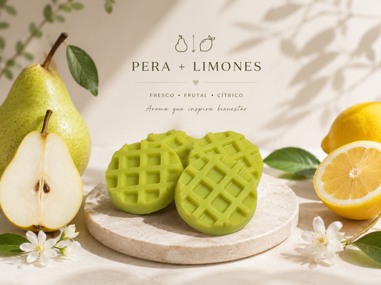Waffles Aromáticos Pera & Limón- Wax Melts de Soja
