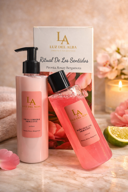 Pack Ritual de baño Peonia, Rosas & Bergamota Gel de Ducha y Crema 400 ml