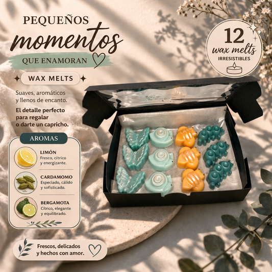 Wax Melts Aromáticos Verde Suave Citrico Especiado 180g - Cera de soja para Quemador