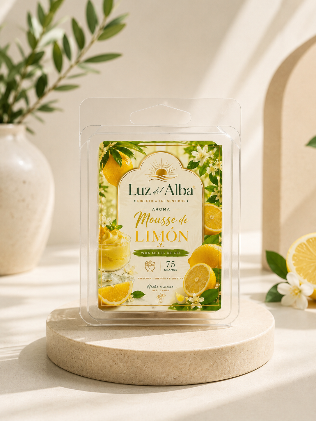Wax Melts de Gel Mousse de Limon 75g-Aroma Citrico y refrescante