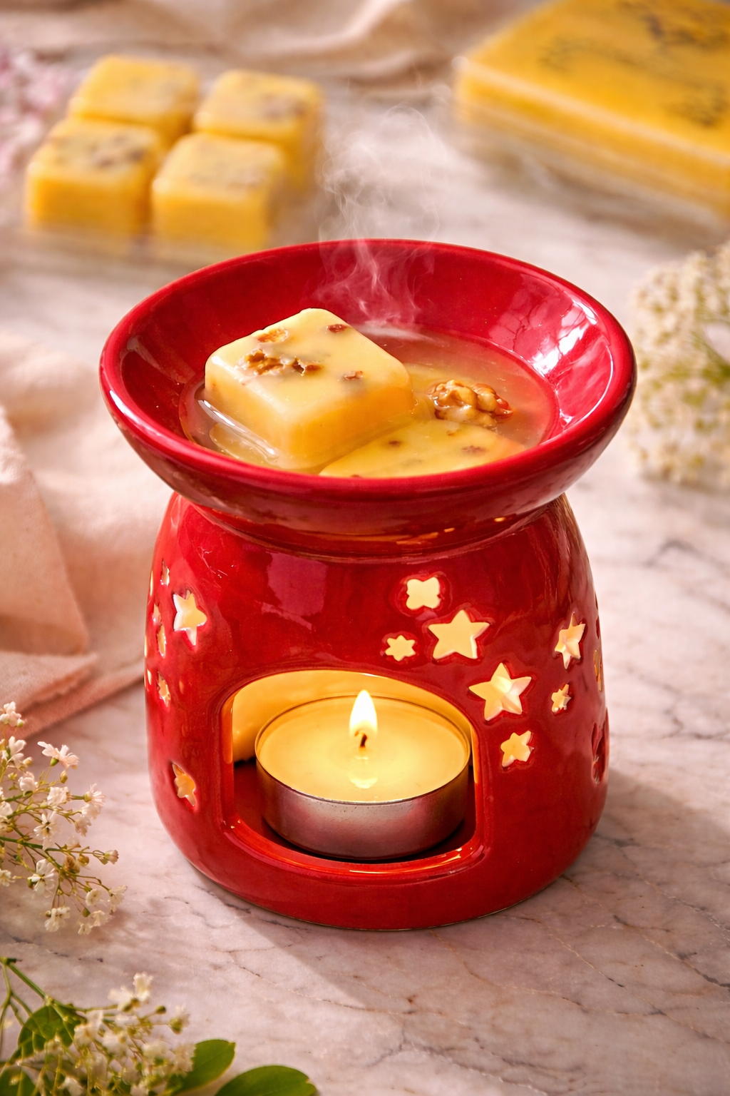 Wax Melts Naranja & Mango- Soy Wax Melts Frutales para Quemadores - Luz del Alba