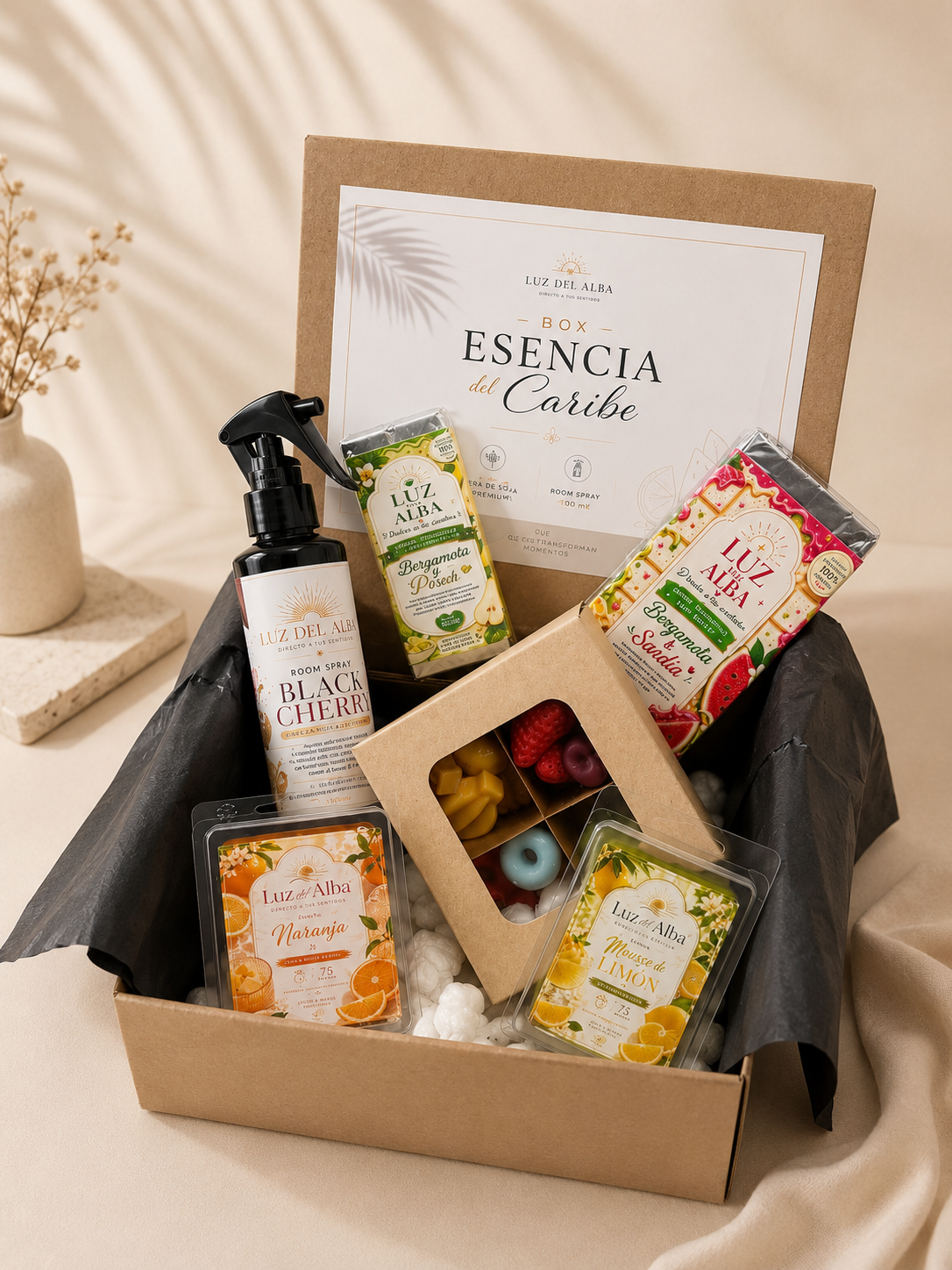 Box Esencia del Caribe- Wax Melts y Room Spray Premium