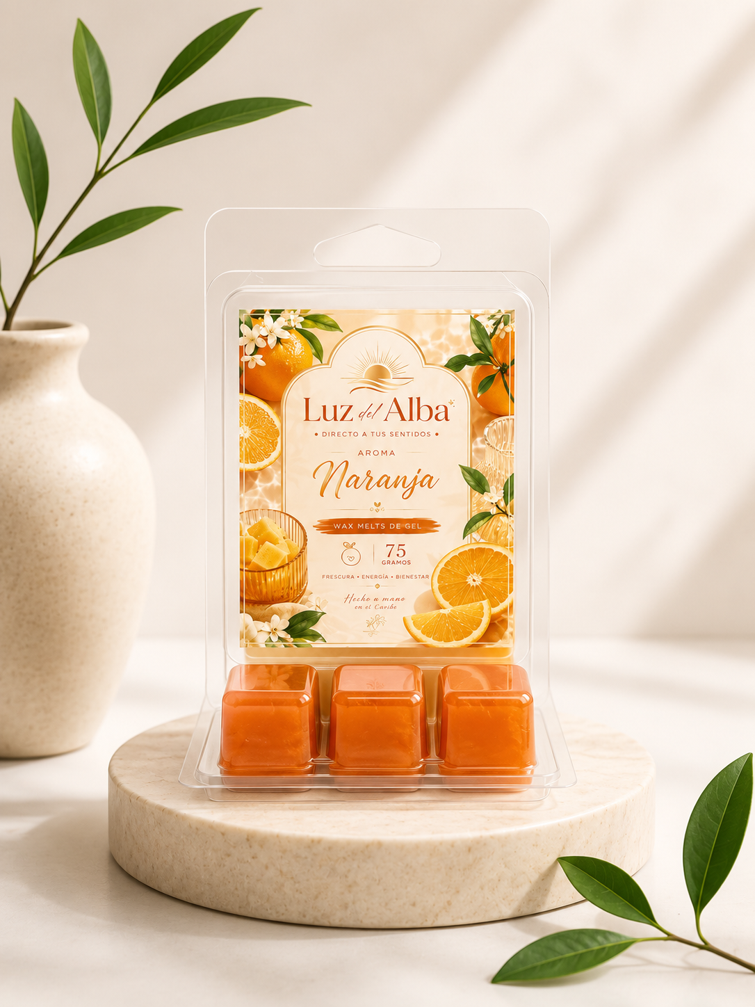 Wax Mlets de Gel Naranja 75g- Aroma Cítrico y Refrescante
