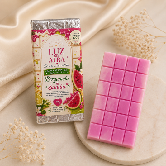 Barra Aromatica Wax Melts Bergamota & Sandia 92g Luz del Alba