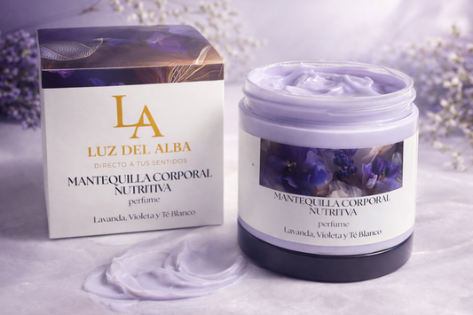 Mantequilla Corporal Lavanda Violeta & Té Blanco 200 ml- Crema Hidratante Natural