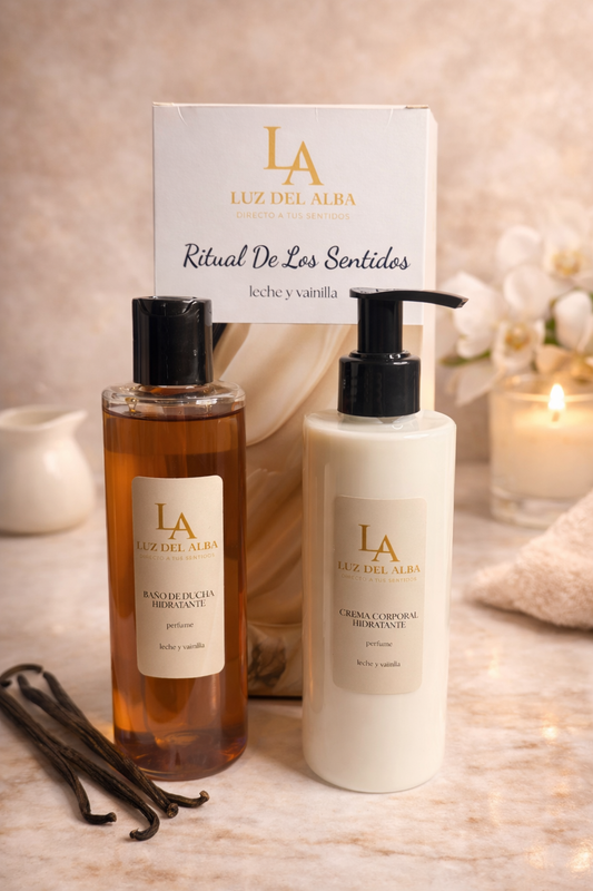 Pack Gel de Ducha y Crema Hidratante Leche y Vainilla- Ritual de Cuidado Corporal