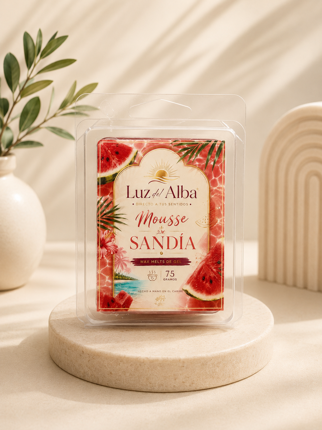 Wax Melts de Gel- Mousse de Sandia 75g