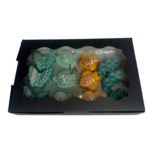 Wax Melts Aromáticos Verde Suave Citrico Especiado 180g - Cera de soja para Quemador